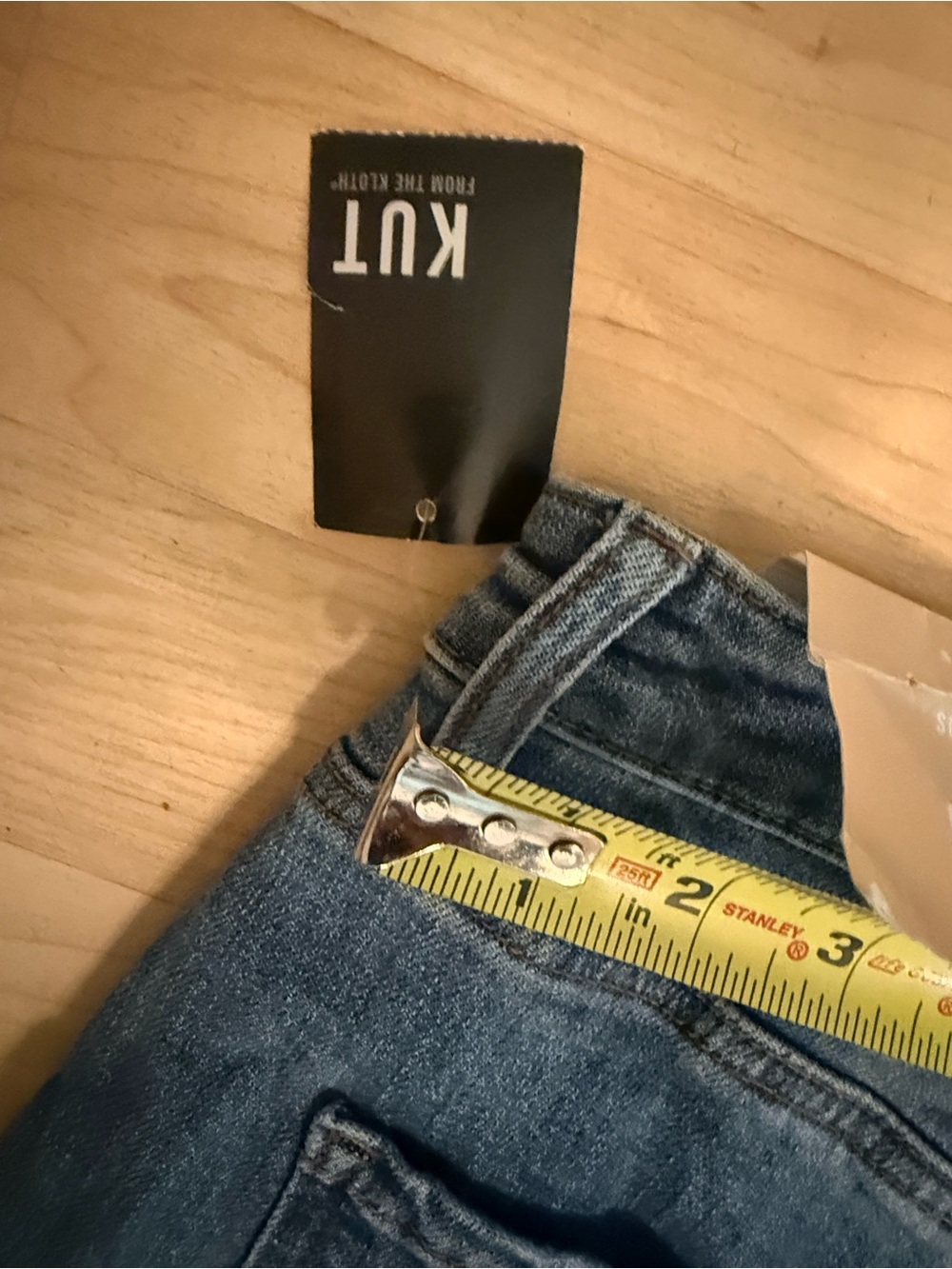 Kut from the Kloth High-Rise Blake Super Wide Leg Jeans in Blue Size 14 NWT - Picture 7 of 8
